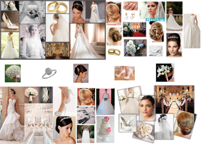 collage novia clasica