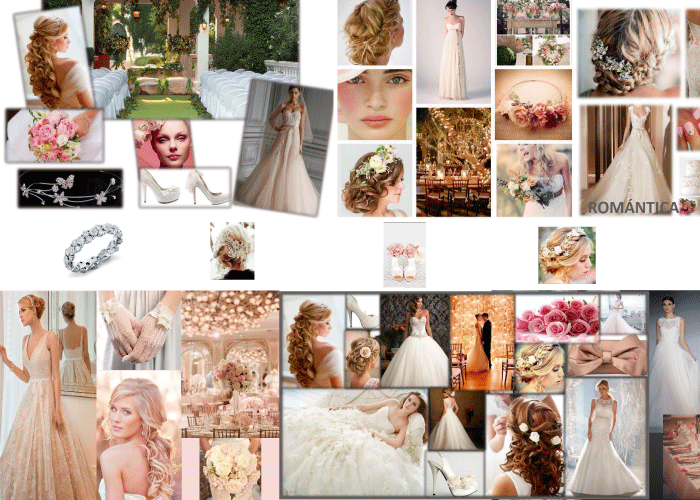 collage novia romantica