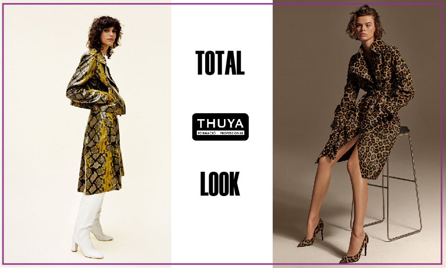 dos total looks con diferentes estampados de animal