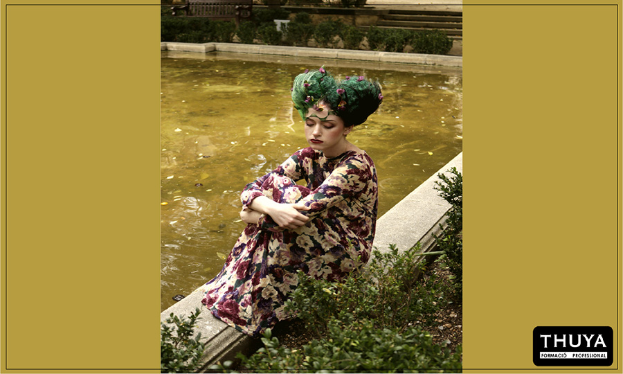 trabajo de ninfa realizado por los profesores del CFGS Estilismo y Direcci&oacute;n de Peluquer&iacute;a