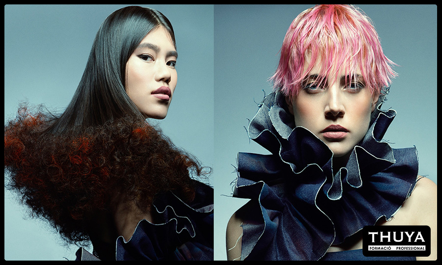 modelos luciendo peluquería de editorial