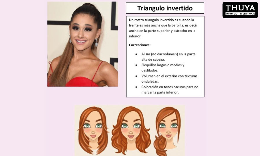 visagismo con resultado de triangulo invertido