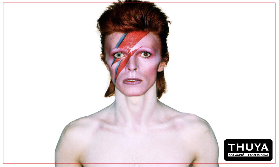 portada del disco Aladdin Sane con David Bowie y su peinado Mullet
