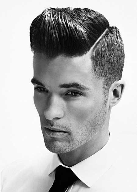 cortes de pelo corto 2017 hombres raya tupe