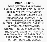 cartel de ingredientes