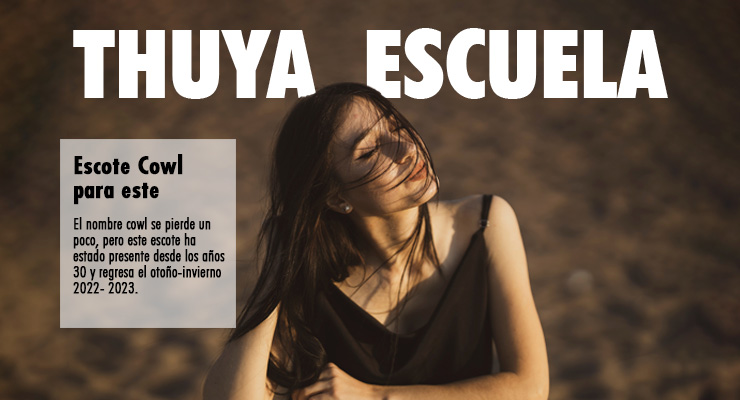 medio plano de chica en la playa usando un top negro con escote cowl